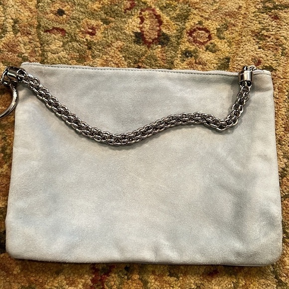 Jimmy Choo Authentic blue/grayish colored suede purse - Picture 4 of 13